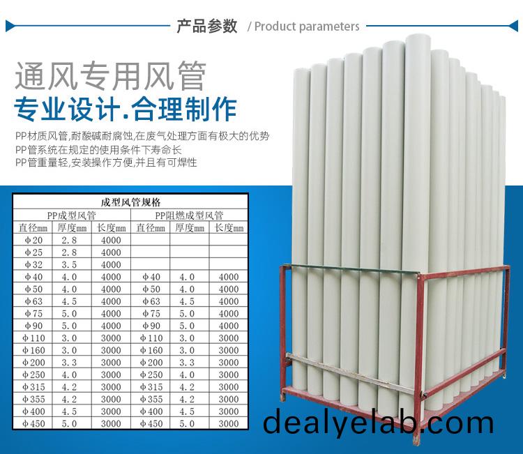 pp風管規格參數表
